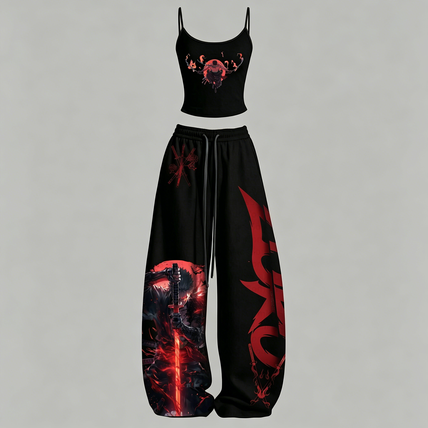 One Piece Top & Elasticated Trousers Two-Piece Set