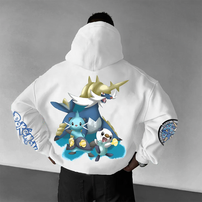 Pokémon Unisex  Anime Graphic Streetwear Vintage Hoodie